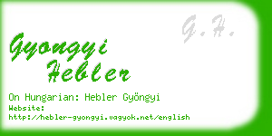 gyongyi hebler business card